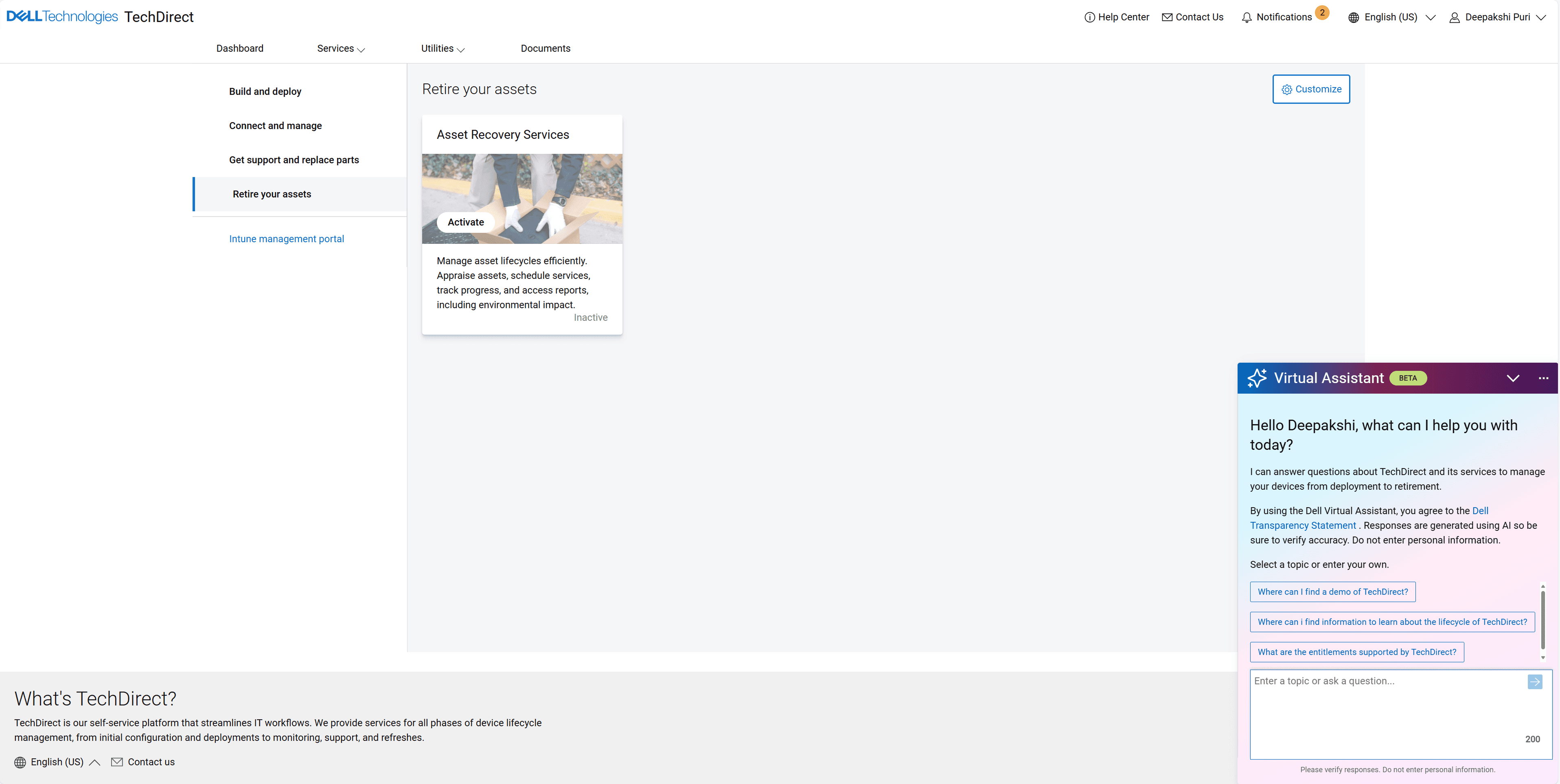 Actionable Insights - Data-driven recommendations for IT lifecycle management